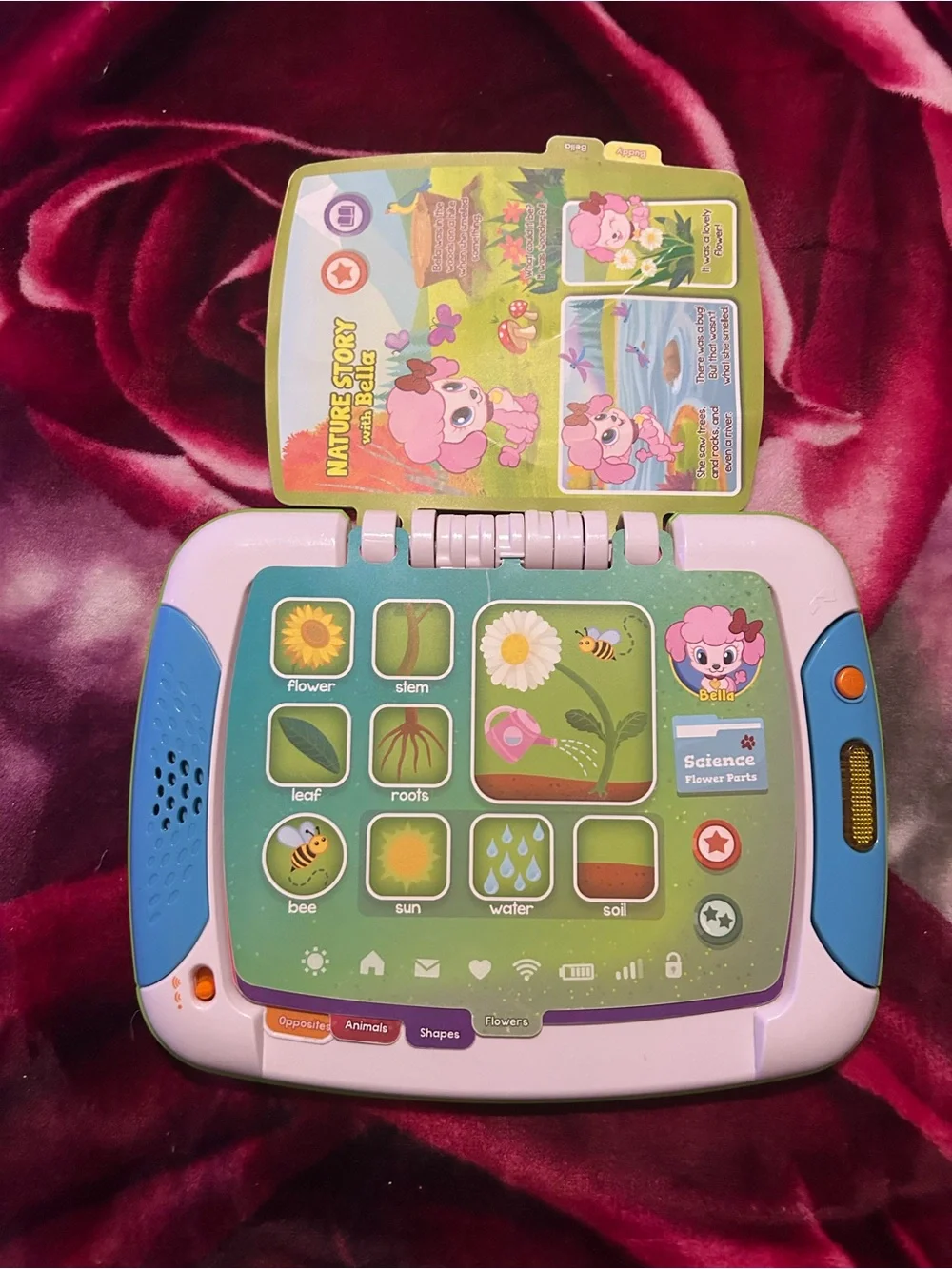 Kids 2-in-1 Educational Touch Tablet — White and Blue
